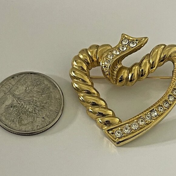 Lot of 8 Vintage Brooches Pins Gold Silver Tone  see all pics - Picture 10 of 12